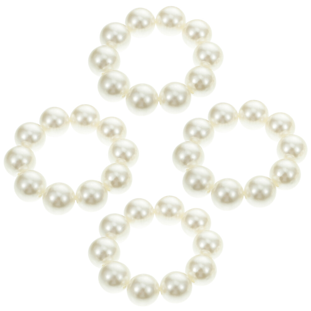 8St Mode Haarstrik Met Parel Decor Voor Vrouwen En-image