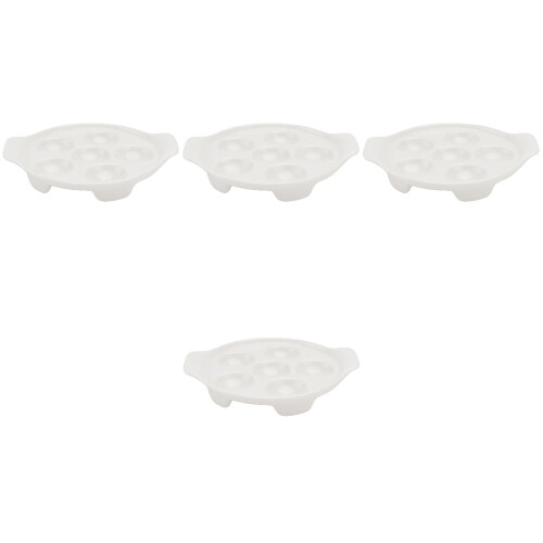 4St Witte Escargot Baking Plate Keramisch Met Antislip Groeven 2