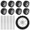 4Sets Model Car Plastic Toy Wheels with Axles for Craft Projects 7