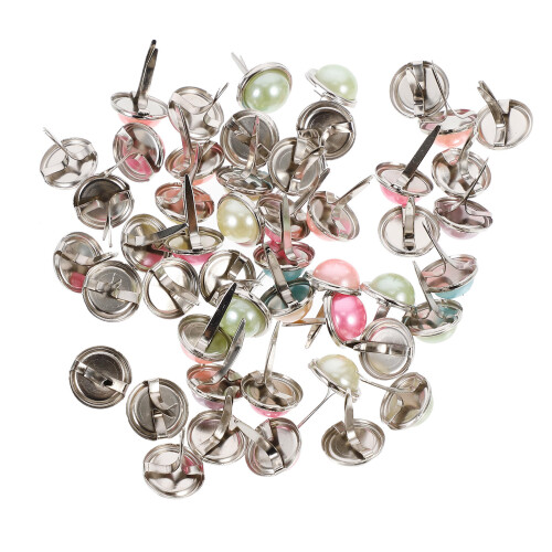 100Pcs Alloy Mini Brads Assorted Colors Paper Fasteners 1