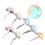 100Pcs Alloy Mini Brads Assorted Colors Paper Fasteners 9