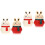 4Pcs Rabbit Shape Toothpick Holder Pop-Up Automatic Dispenser Assorted 4