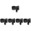 5St ABS Microfoon Mount Clip Zwart Voor Statief En Handheld 7