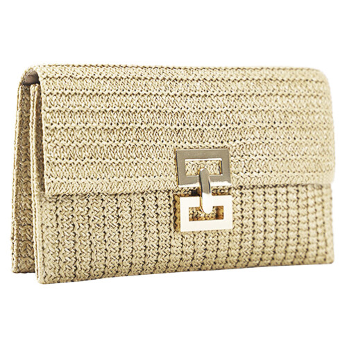 2St Beige Stevige Polyester Clutch Bag Vrouwen Bruiloft & Weekend