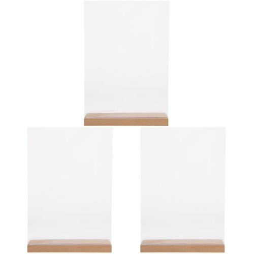 3St Acryl Displaystand Voor Prijs- En Menukaarten Op 1