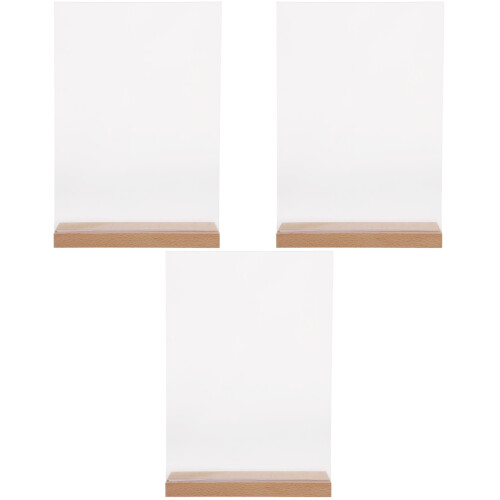 3St Acryl Displaystand Voor Prijs- En Menukaarten Op 2