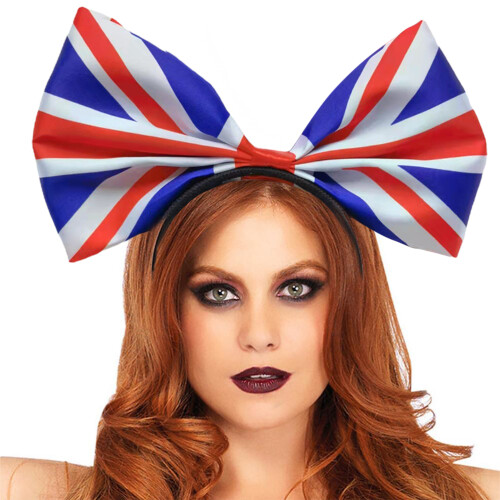 Γοητευτική κορδέλα με φιόγκο στο σχήμα του Union Jack, ιδανική για μακιγιάζ και