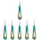 6Pièces Outil Changement Vert Racket Tennis Durable 3