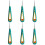 6Pièces Outil Changement Vert Racket Tennis Durable 2