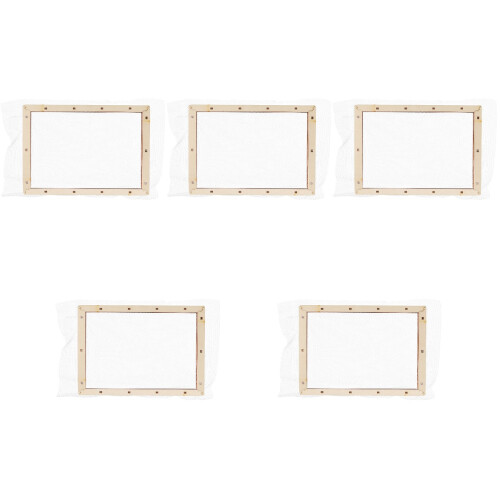 5St Lichtgeel Knutselframe Met Mesh Voor Papier 2