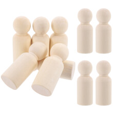 100St Handbeschilderbare Onbehandelde Pegpoppen Beige