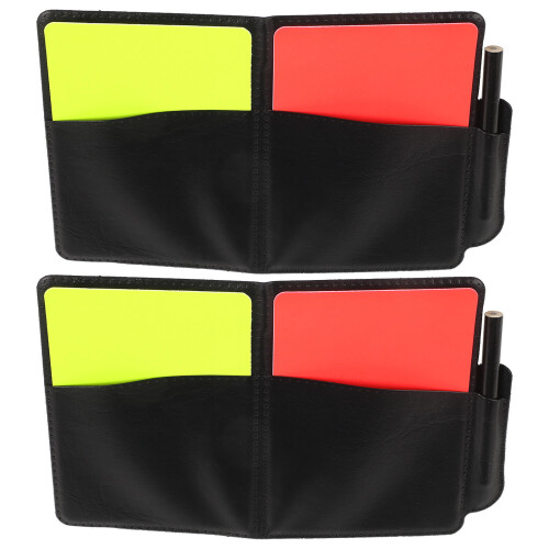 6Sets Scheidsrechter Accessoire Set Voetbal Rood Gele Kaarten 2