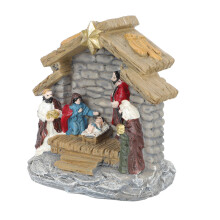 2Sets Resin Heilige Beeldje Unieke Kerk En Huis Decor