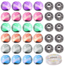 3Sets Ronde Acryl Kralen Met Legering Voor Armband En Ketting DIY