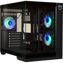 PC-Gehäuse - BITFENIX - Triton - Cube - ATX - Schwarz - Gehärtetes Glas - USB-C und A-RGB
