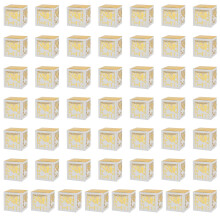 50pcs Practical Candy Boxes Storage Holders-reflective silver