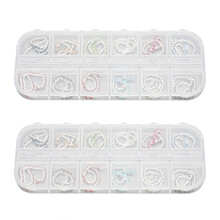 Durable Materials Longlasting Finish Nail Art Rhinestones3D Flower Nail Charms Elegant Nail Art Ornaments12Colors In Dustproof Storage Case