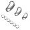 9Pièces Anneaux Clip Collier Argenté Acier Durable DIY Pour Chat 1