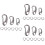 9Pièces Anneaux Clip Collier Argenté Acier Durable DIY Pour Chat 7