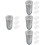 4Pièces Mini Gris Plastique Rangement Organisé 8