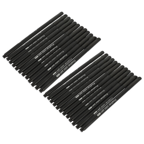 72Pièces Stylos Dessin Noir Portable Pour Art, Notes Graffitis