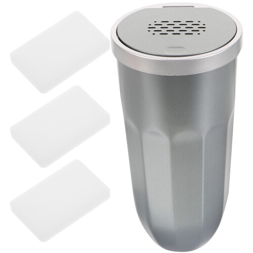 4Pcs Car Trash Can Plastic Grey Small Lid Cover for Auto Organization 2