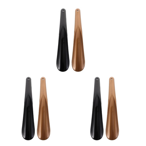 6St Plastic Schoenlepels Met Ophanggat Ergonomisch 1