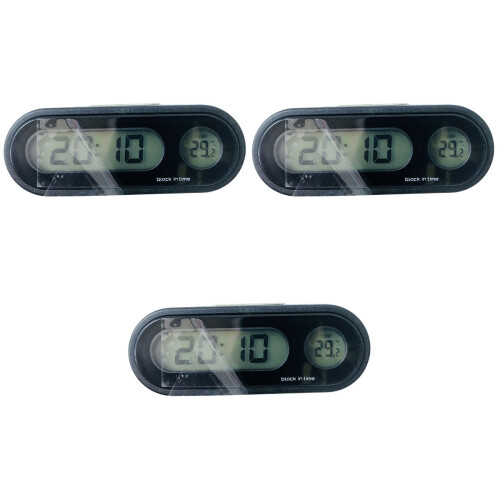 3Pièces Thermomètres Auto Noir Auto-Adhésif Décoration Tableau 2