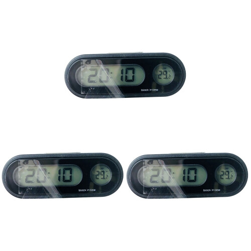 3Pièces Thermomètres Auto Noir Auto-Adhésif Décoration Tableau 1