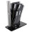 2Pièces Étagère De Rangement Noir Multi-Slots Pour Couteaux Ciseaux 9