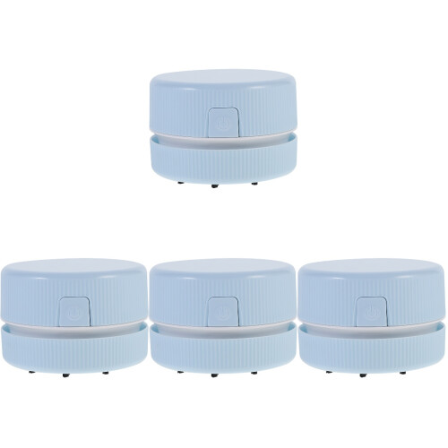 4Pièces Mini Aspirateur De Table Bleu ABS Fil 2