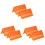 6Pièces Racks Drain Verre Support Séchage Laboratoire Orange Durable 3