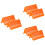 6Pièces Racks Drain Verre Support Séchage Laboratoire Orange Durable 7