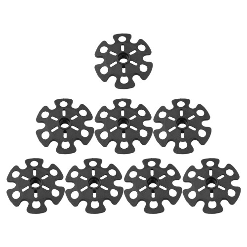 16Pièces Embouts Randonnée Caoutchouc Protection Bâtons Noir