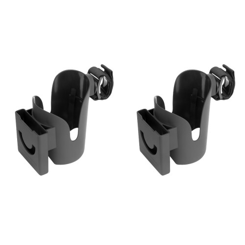 2Pièces - Bébé Noir Pour Poussette Support Téléphone 1