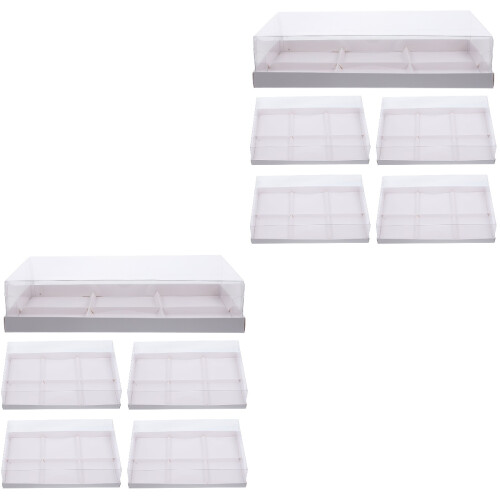 10Pièces Boîtes Blanches Multiples Usages Pour Cupcakes Pâtisseries 2
