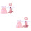 2Ensembles Costume De Rose Compact En Tissu Peluche 6