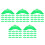 100Pièces Support Triangle Cube Vert En Pour Bureau Stable 8