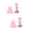 2Ensembles Costume De Rose Compact En Tissu Peluche 7