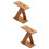 2Pièces Porte-Couteaux Bambou Marron Support Ventilé Pour Cuisine 6