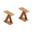 2Pièces Porte-Couteaux Bambou Marron Support Ventilé Pour Cuisine 3