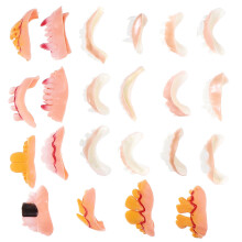 44Pièces Faux Dents Caoutchouc Pour Animaux Décor Halloween Et Cosplay