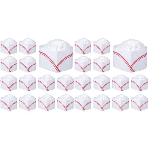 40Pièces Chapeaux De Chef Papier Respirants Jetables 1