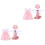 2Ensembles Costume De Rose Compact En Tissu Peluche 4