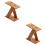 2Pièces Porte-Couteaux Bambou Marron Support Ventilé Pour Cuisine 5