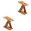 2Pièces Porte-Couteaux Bambou Marron Support Ventilé Pour Cuisine 2