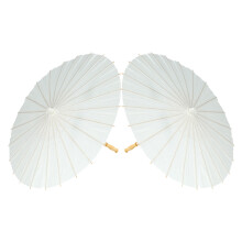 2Pièces Parapluies Papier Pour Enfants DIY Blanc, Robuste Et Élégant