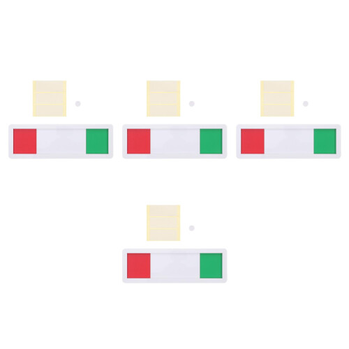4Pièces Panneaux Glissiers Blancs Indicateurs D'ouvert/fermé 2