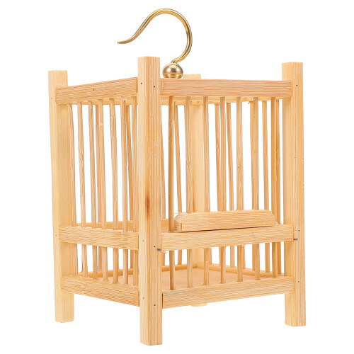 5Pièces Cage Suspendue En Bambou Multi Couleur Pour Petits Animaux 2