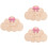 3Pièces Panneaux Annonce Bébé Bois Nuage Décoration Douce 7